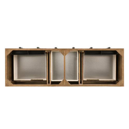 Bayou Breeze Gowins 72" Double Bathroom Vanity Base Only in Honey Alder